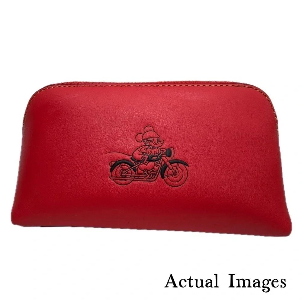 Coach Red Motorcycle Cosmetic Bag
